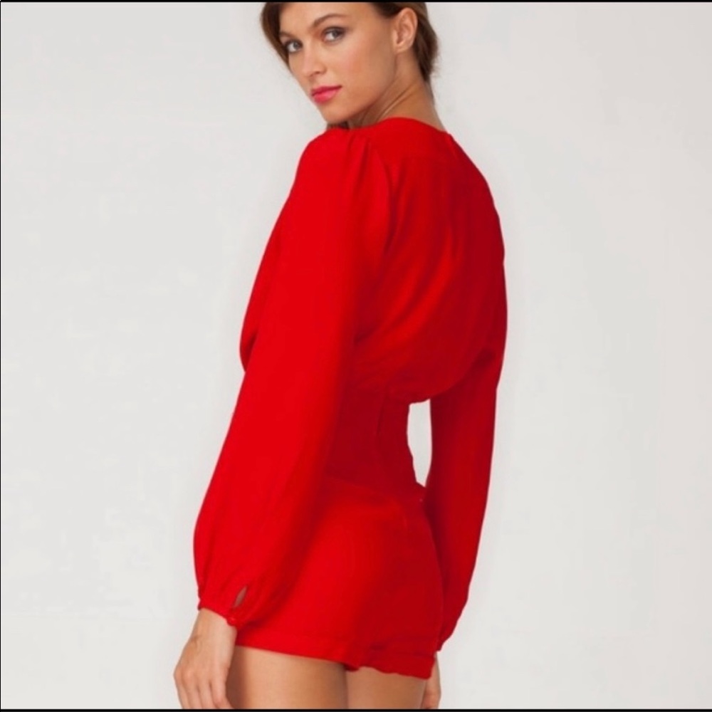 Motel Rocks Red Romper - Picture 3 of 7